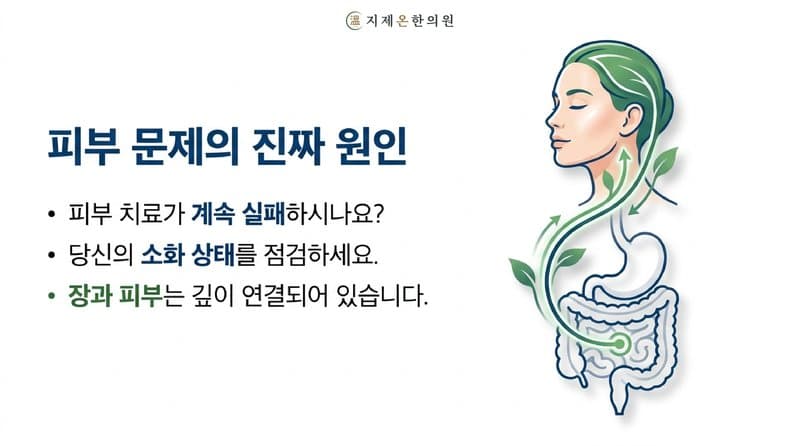 피부 트러블이 계속 재발한다면, 장(腸)을 먼저 의심해야 합니다