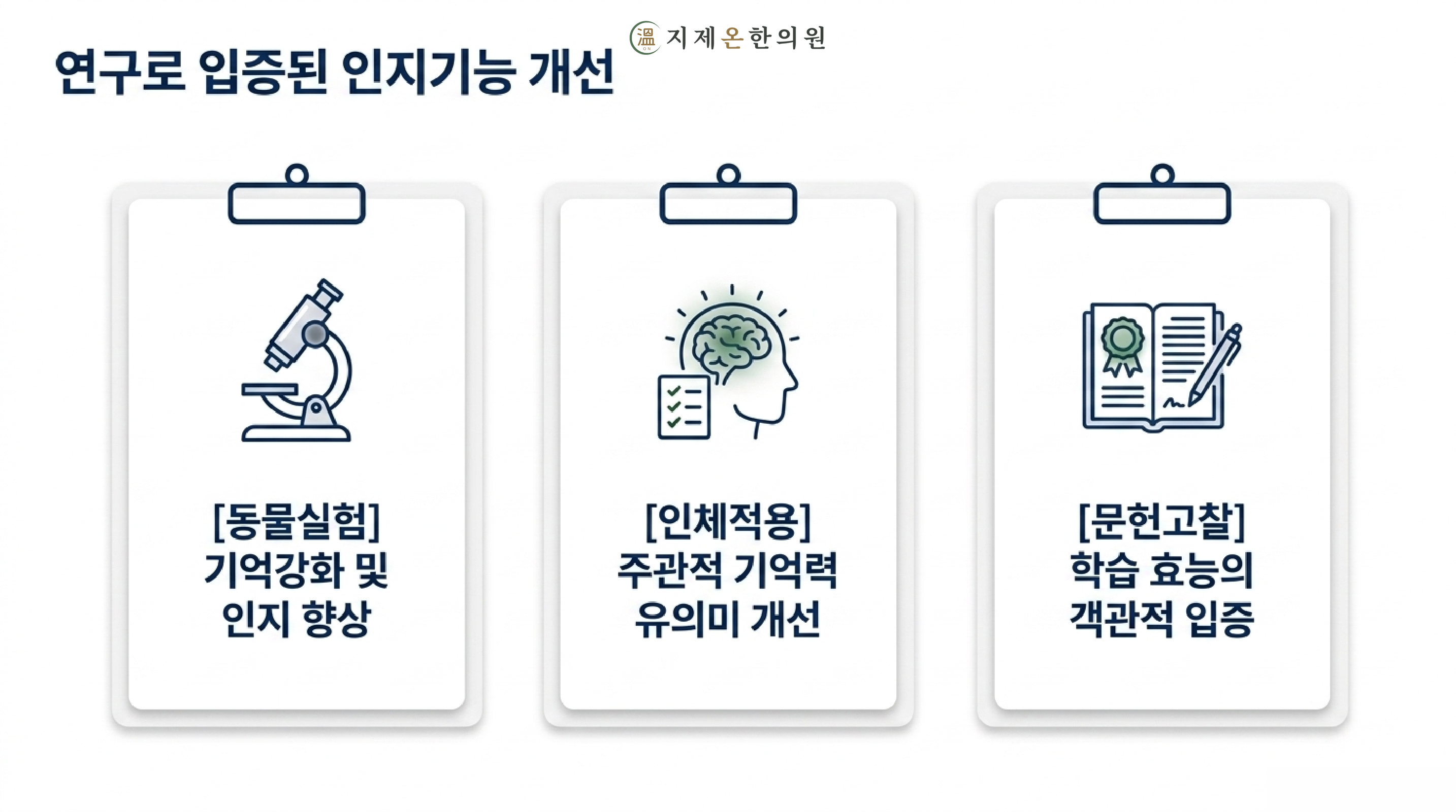 연구로 입증된 인지기능 개선